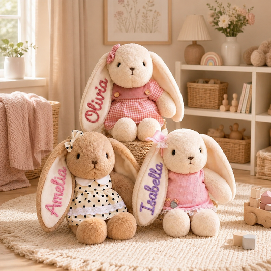 Embroidered Personalized Rabbit Plush