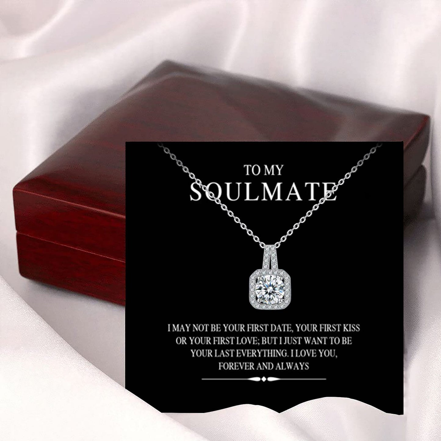 Cross-border Amazon Hot-selling Princess Sugar Cube Necklace Ins Temperament Versatile High-end Light Luxury Collarbone Necklace Decoration