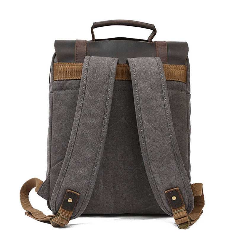 Guangzhou Yijing Manufacturer Cross-Border New Outdoor Travel Backpack Men's Breathable Canvas School Bag Dropshipping
