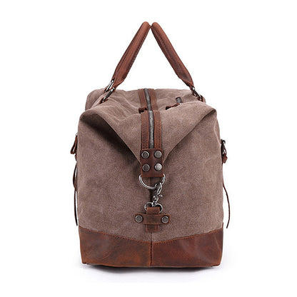  Canvas Travel Bag Crazy Horse Leather  