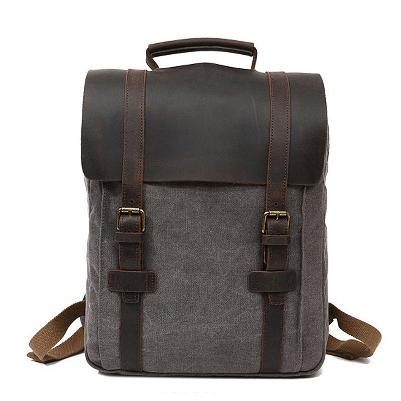 Guangzhou Yijing Manufacturer Cross-Border New Outdoor Travel Backpack Men's Breathable Canvas School Bag Dropshipping