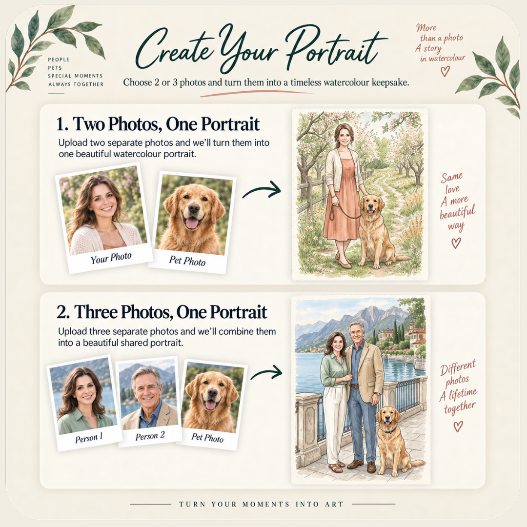 Oil Paint Pet Owners Portrait