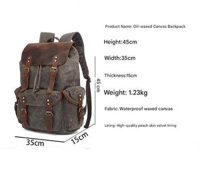 Waxed Canvas Expedition Pack Mood Royal