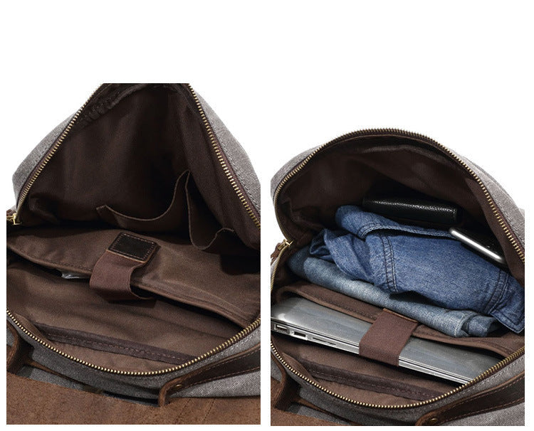 Heritage Waxed Canvas Square Commuter Pack Mood Royal