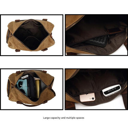 Hatem Heritage Waxed Canvas Weekender Duffle Mood Royal