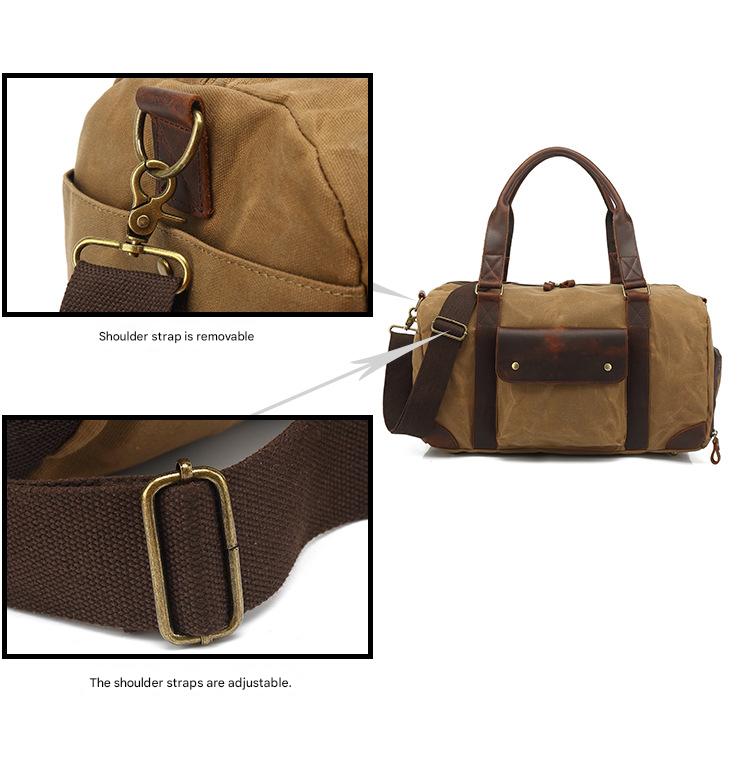 Hatem Heritage Waxed Canvas Weekender Duffle Mood Royal