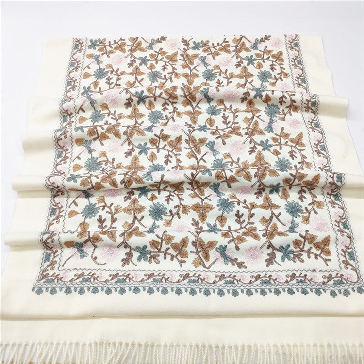 Women Cashmere Scarf National Embroidery Pashmina My Store