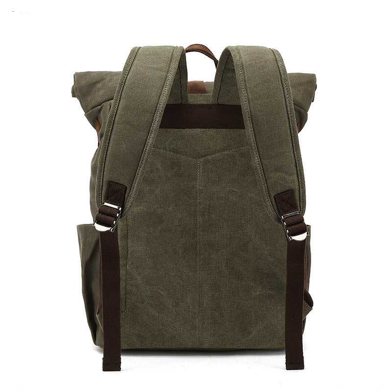 Casual Waterproof Oil Waxed Canvas Men's Bag Amazon Supply Backpack Travel Computer Backpack Wholesale Yiji Manufacturer