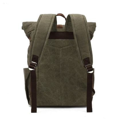 Casual Waterproof Oil Waxed Canvas Men's Bag Amazon Supply Backpack Travel Computer Backpack Wholesale Yiji Manufacturer