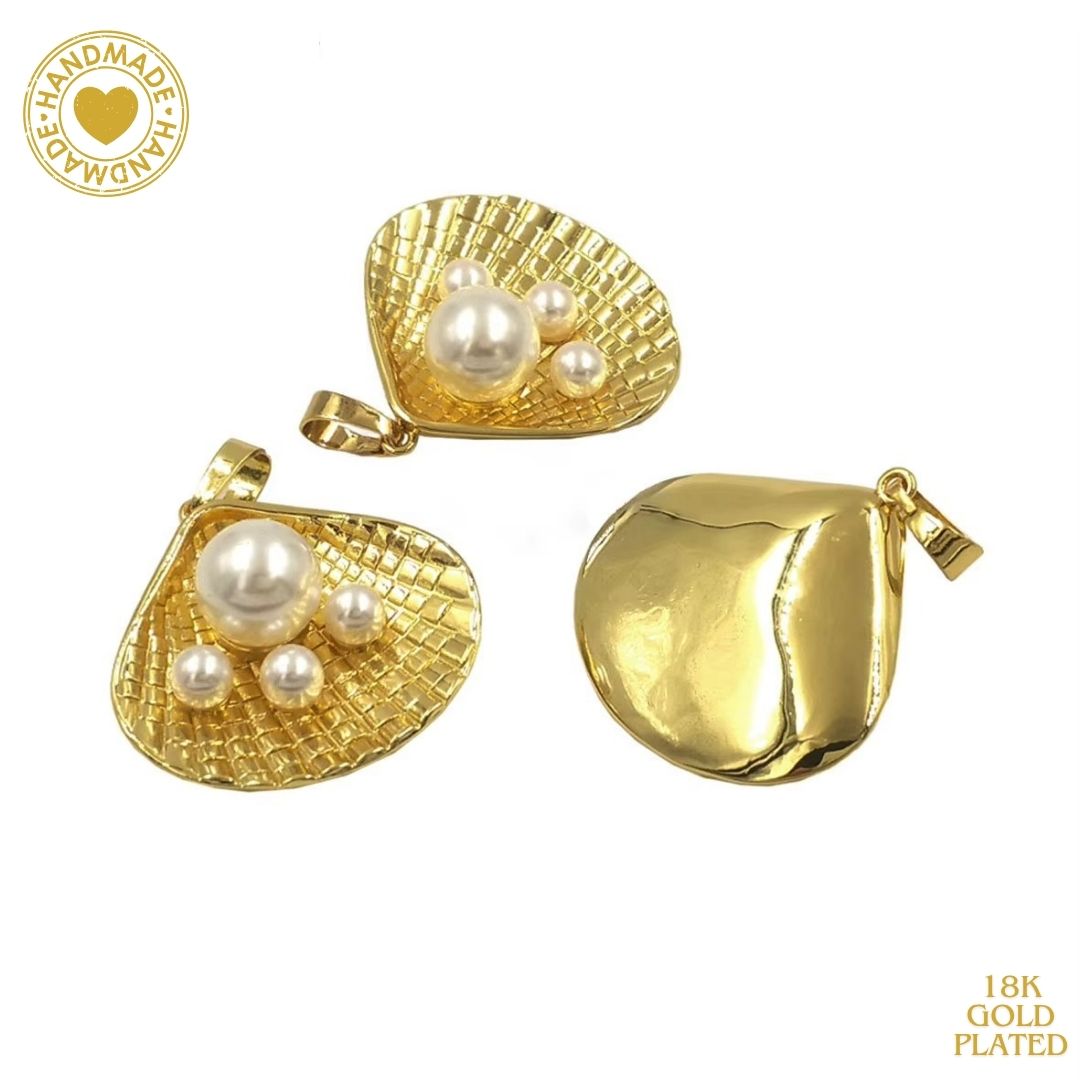Exquisite Shell Pearl Design 18k Gold Plated Chain Necklace Mood Royal