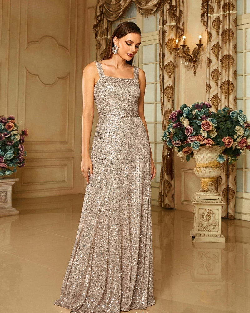 Yesexy Spaghetti Sequin Evening Elegant Party Dresses Wedding Birthday  2024 Cocktail Prom Dress Mood Royal