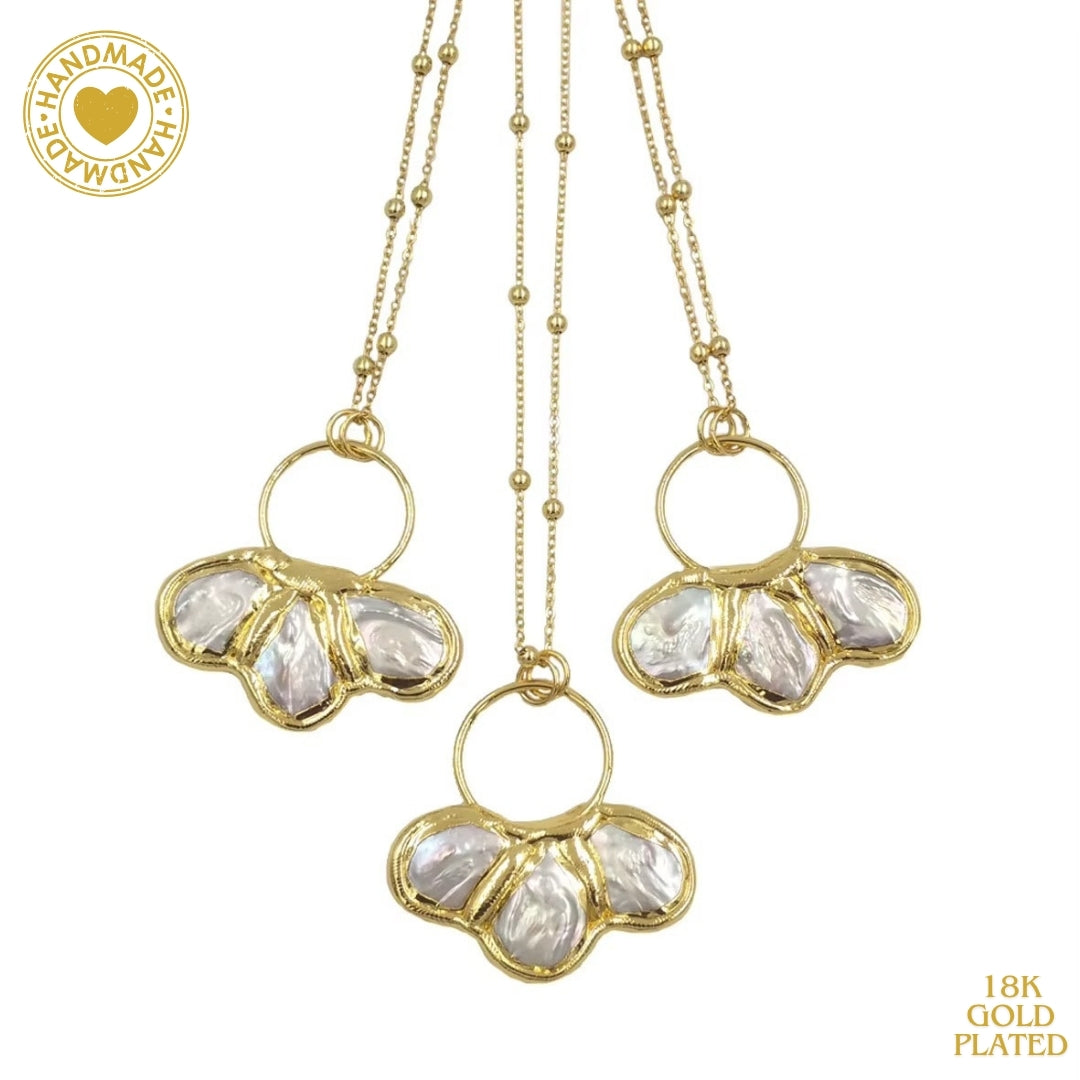 Freshwater Pearl 18K Gold Plated Necklace Antique Necklace Mood Royal