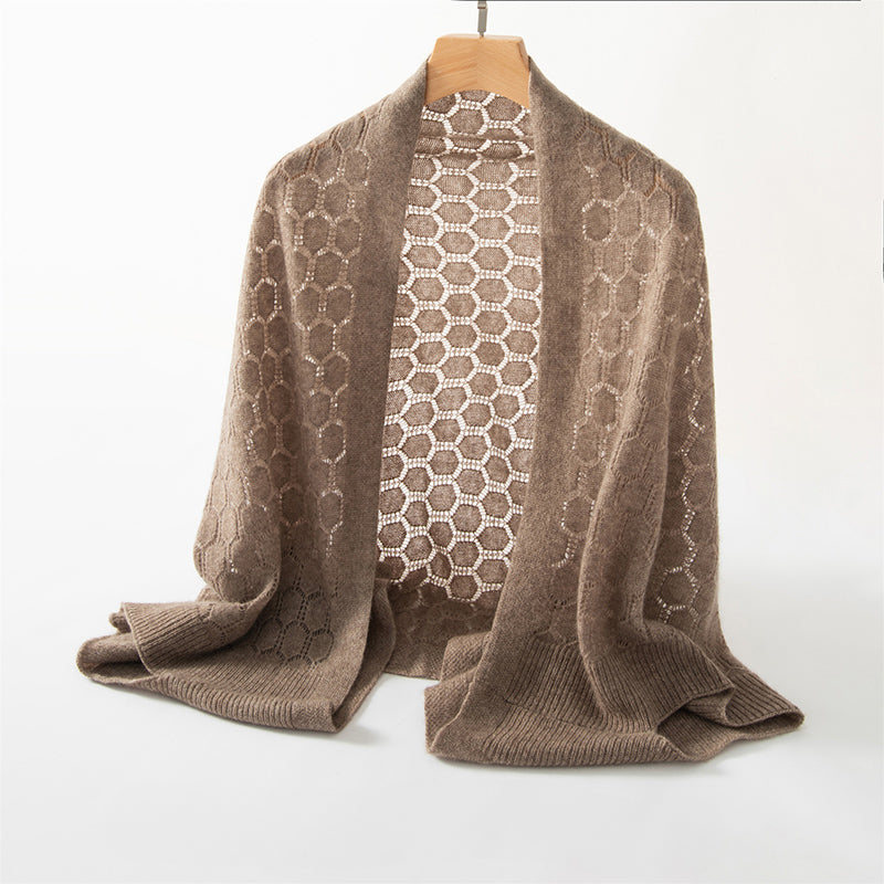 Handmade Knitted Wool Cashmere Women's Shawl My Store