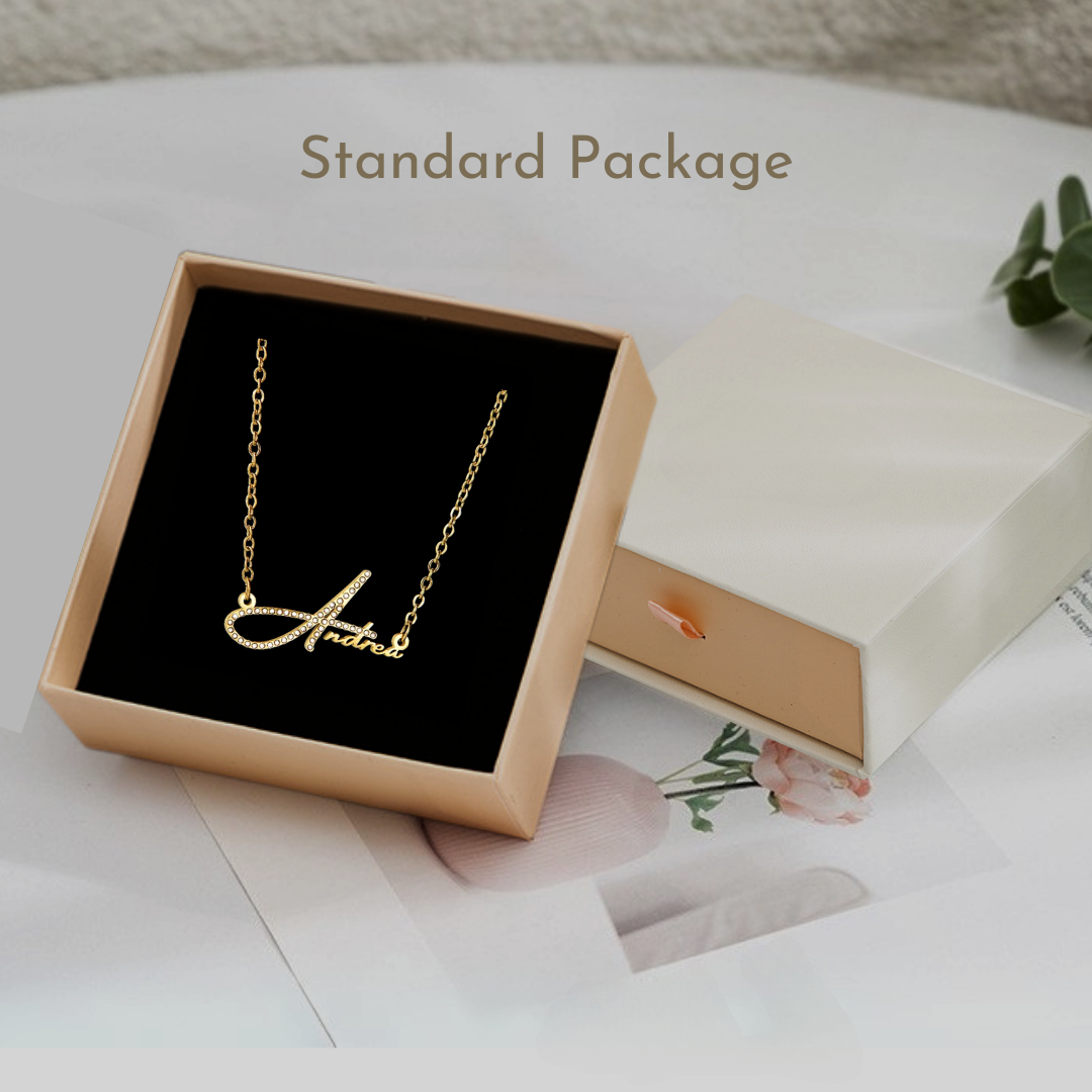 Personalized Stainless Steel Zirconia Diamond Initial Necklace Mood Royal