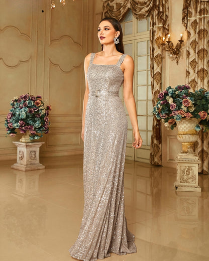 Yesexy Spaghetti Sequin Evening Elegant Party Dresses Wedding Birthday  2024 Cocktail Prom Dress Mood Royal