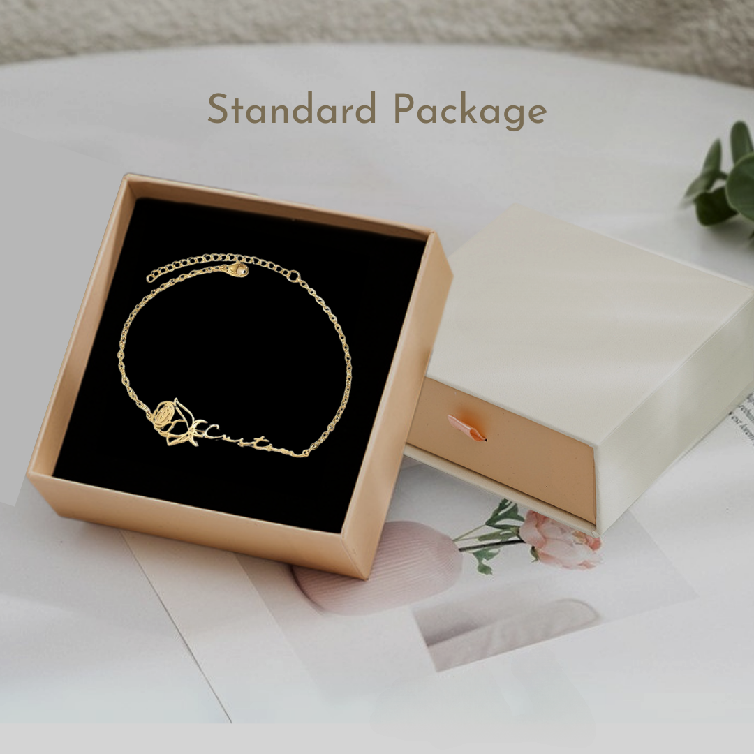 Personalized Month Flower Name Bracelet Mood Royal