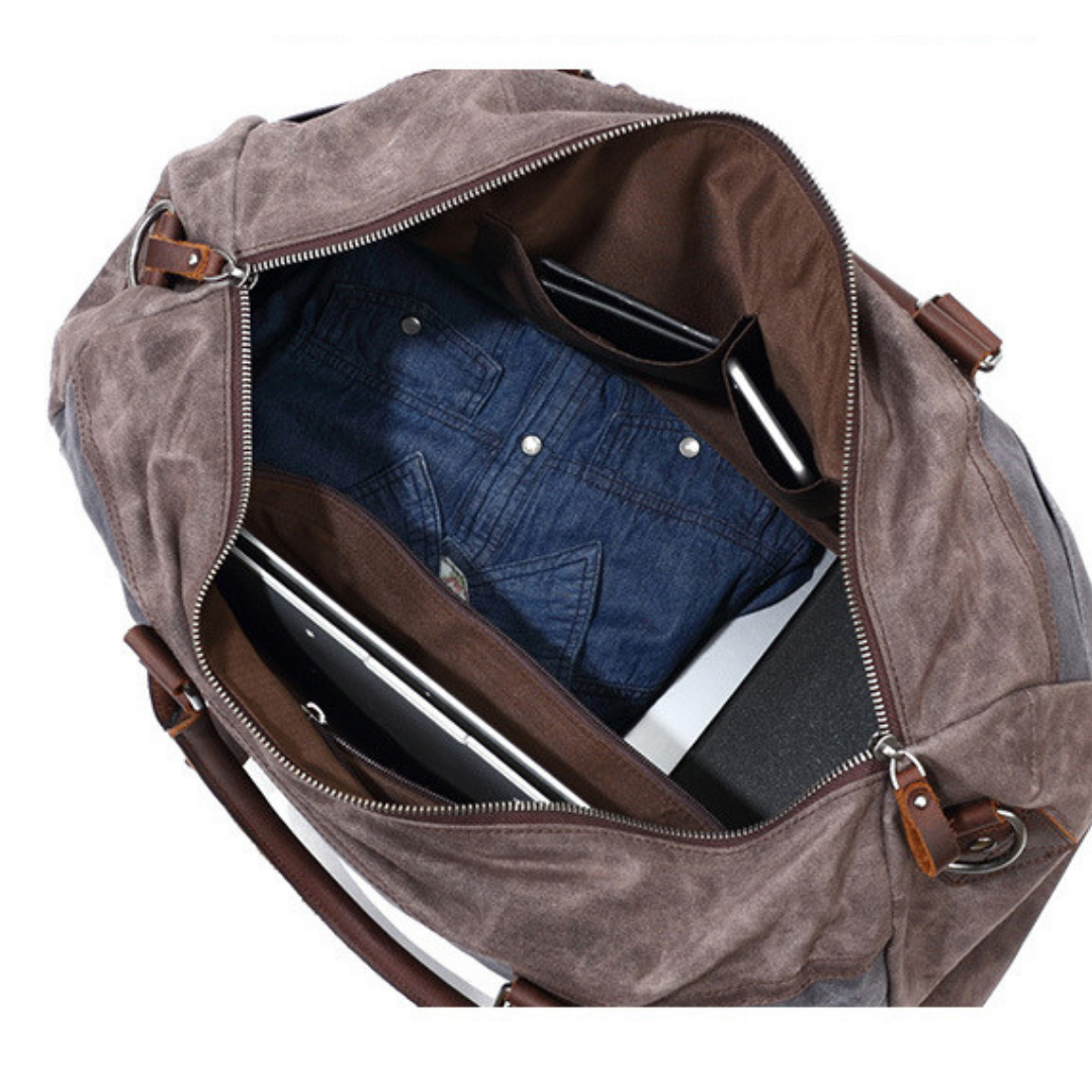 Havas Waxed Canvas Weekend Bag Mood Royal