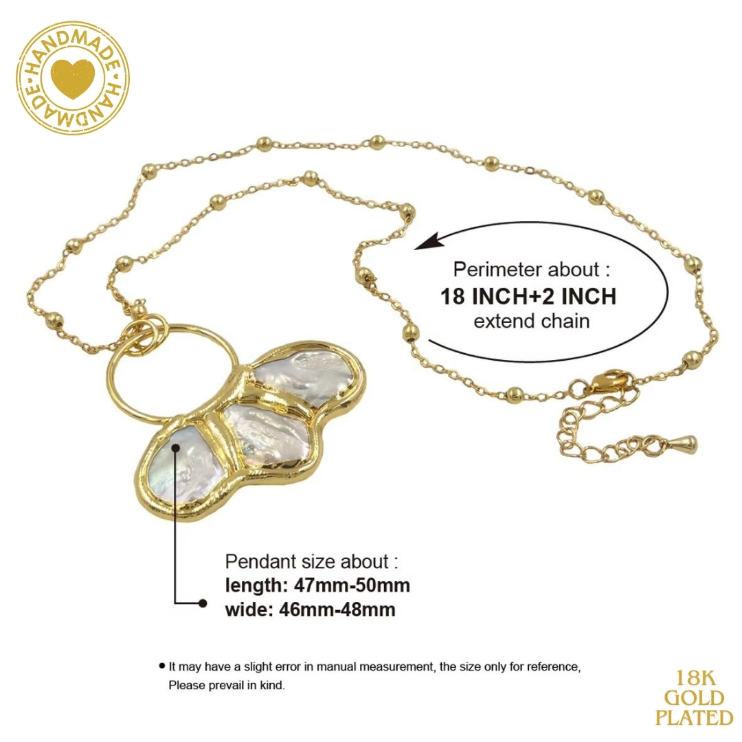 Freshwater Pearl 18K Gold Plated Necklace Antique Necklace Mood Royal