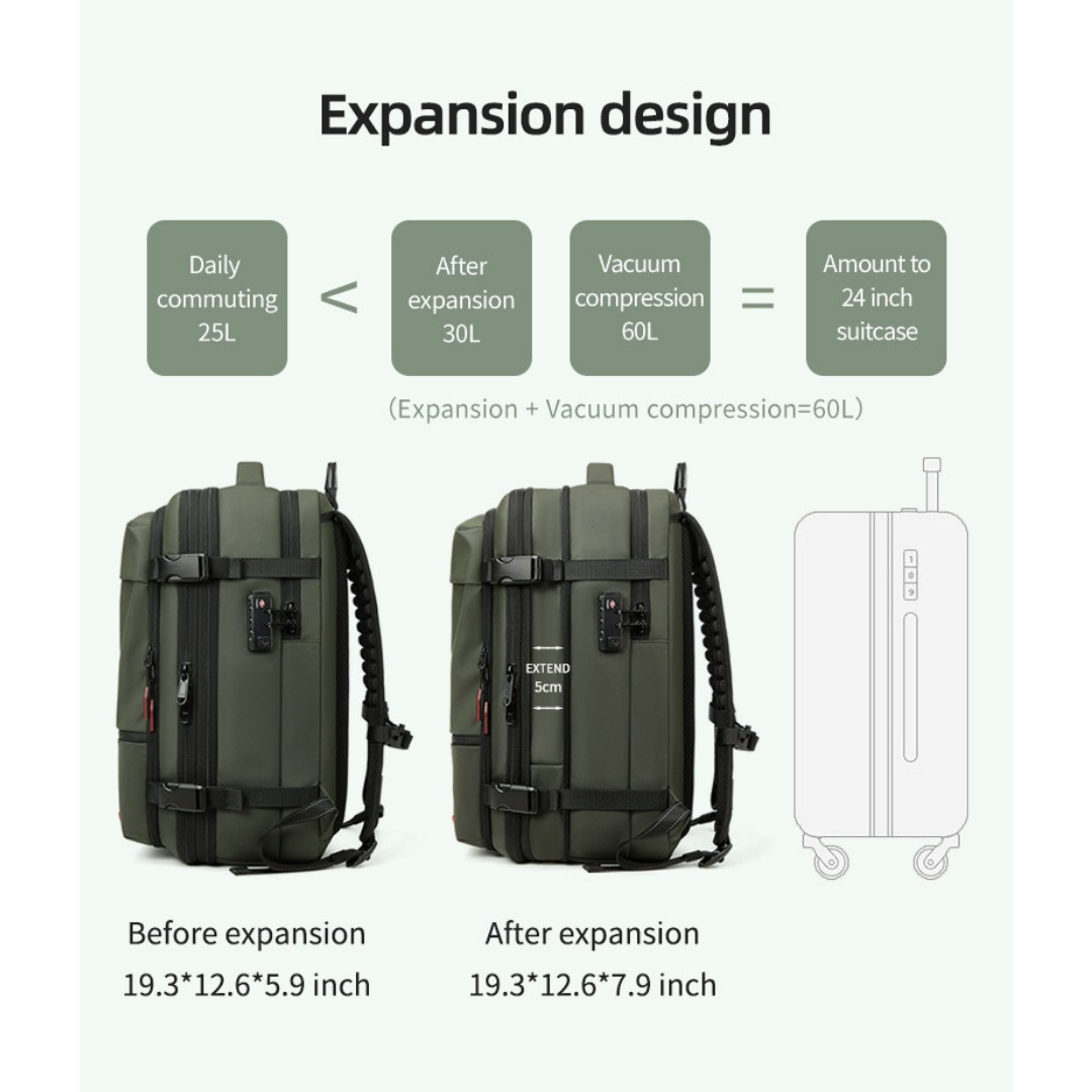 Roymood Expandable Travel Pro Backpack Mood Royal