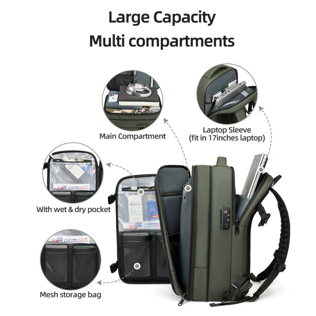 Roymood Expandable Travel Pro Backpack Mood Royal