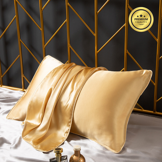 Wheat Gold 100% Mulberry Silk 25mm 6A Grade Pillowcase Mood Royal