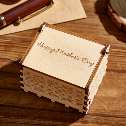 Happy Mother's Day personalized wooden music box, a unique gift for Mom