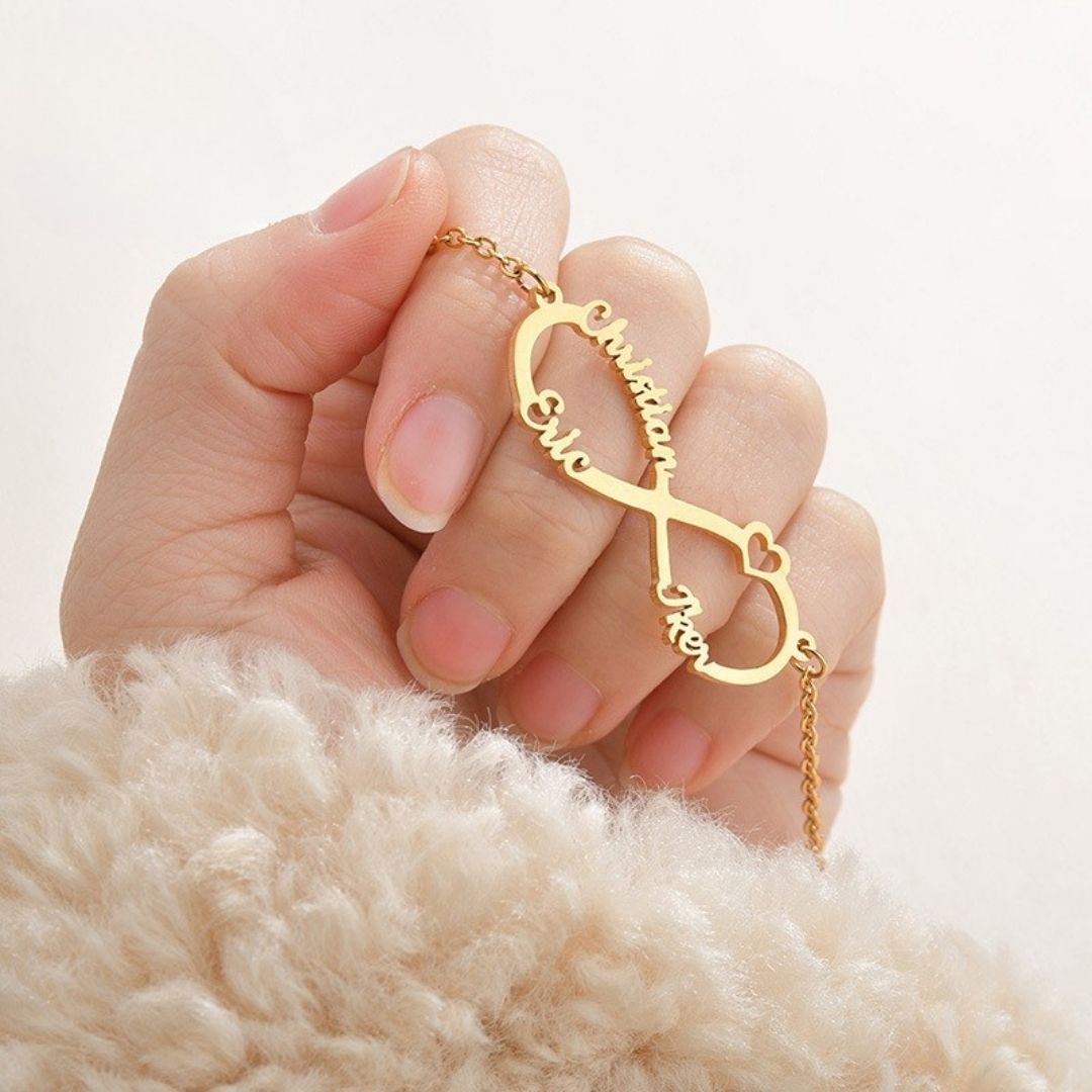 Unlimited Symbol Name Bracelet Custom Infinity 8-character Adjustable Stretch Letter Bracelet Tide Mood Royal