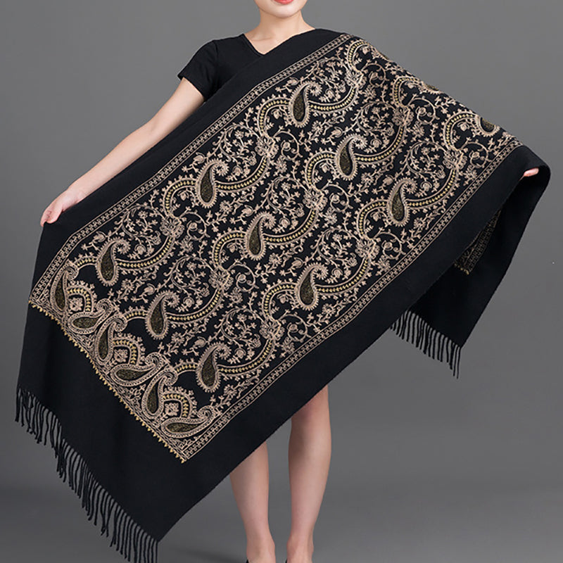 Vintage style embroidered cape shawl for women. My Store