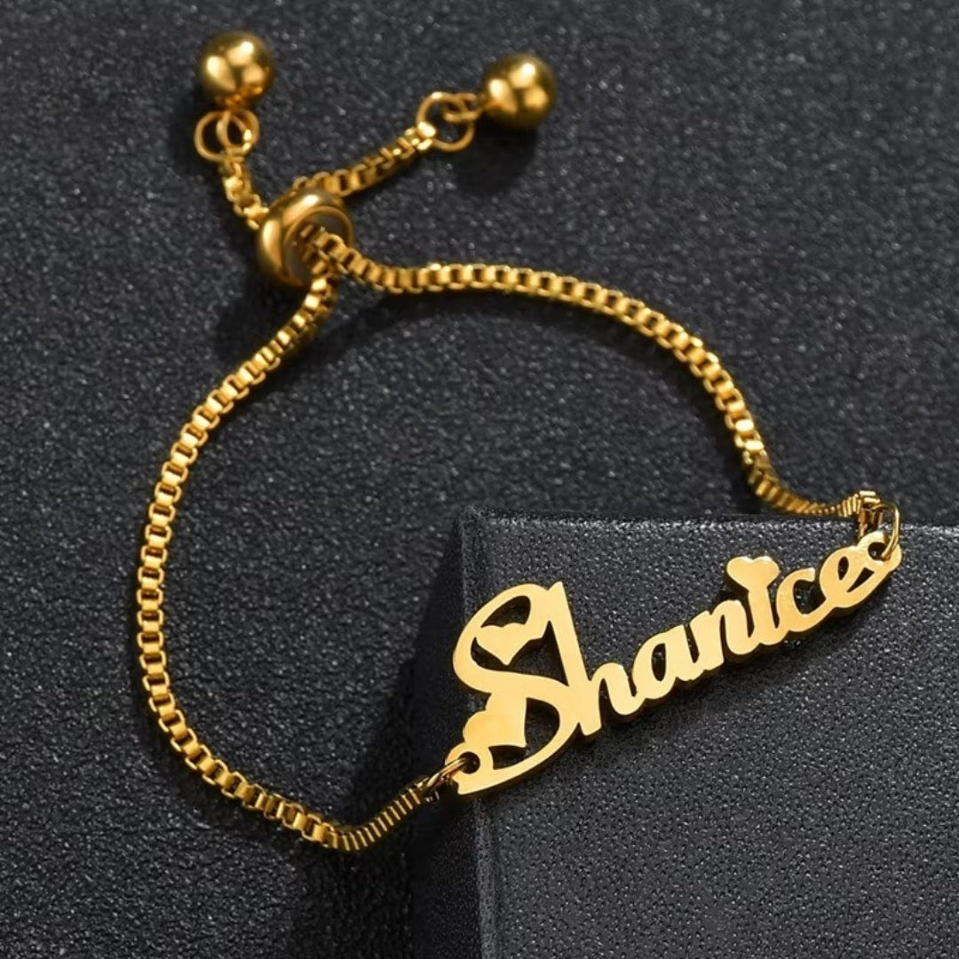 Personalized Stainless Steel Name Bracelet Mood Royal