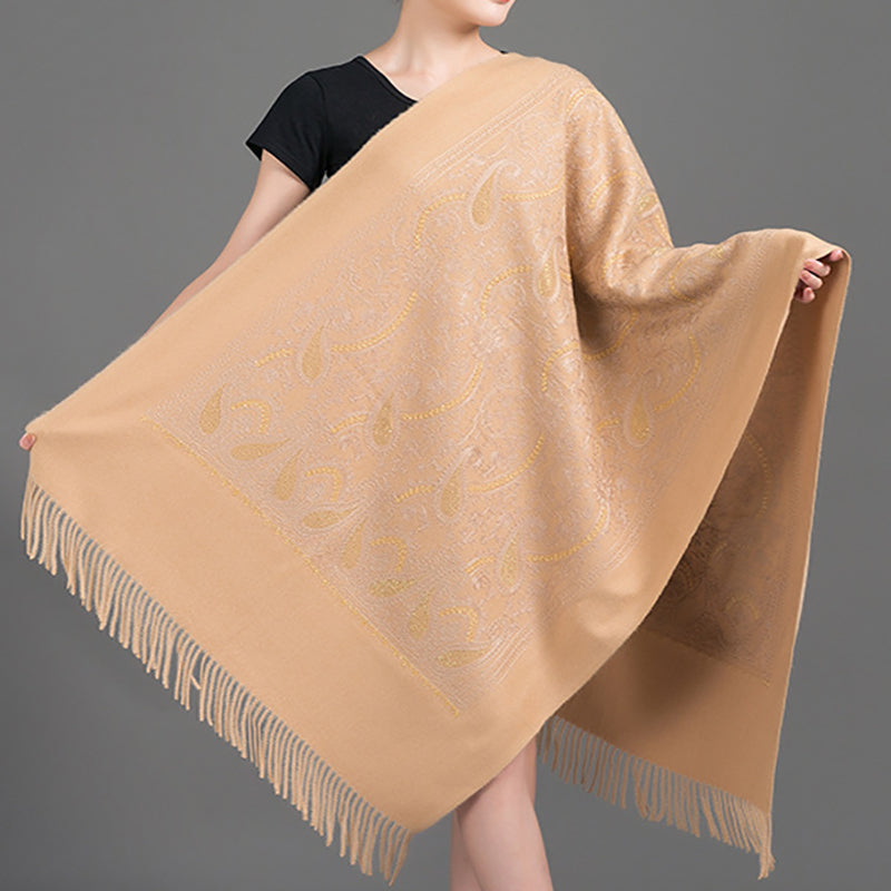 Vintage style embroidered cape shawl for women. My Store