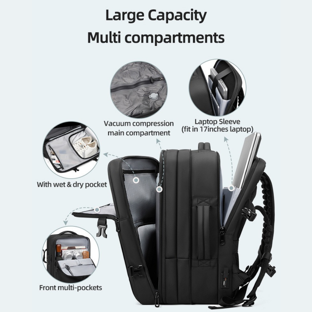 Roymod Compression Travel Backpack Mood Royal