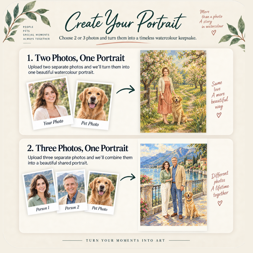 Oil Paint Pet Owners Portrait