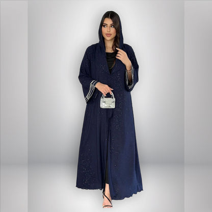 Exquisite Embroidered Cardigan Robe Abaya Mood Royal