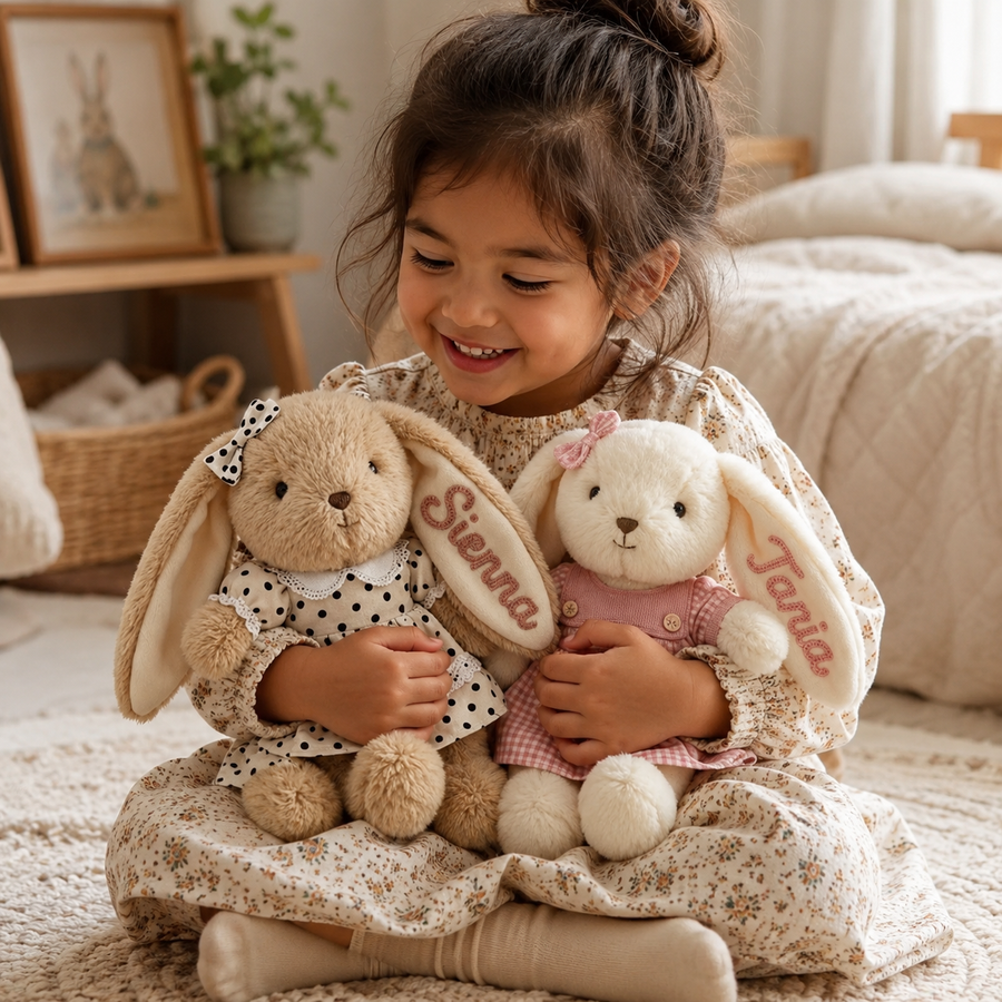 Embroidered Personalized Rabbit Plush