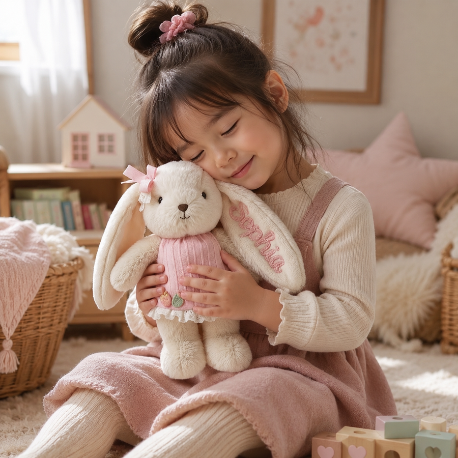 Embroidered Personalized Rabbit Plush