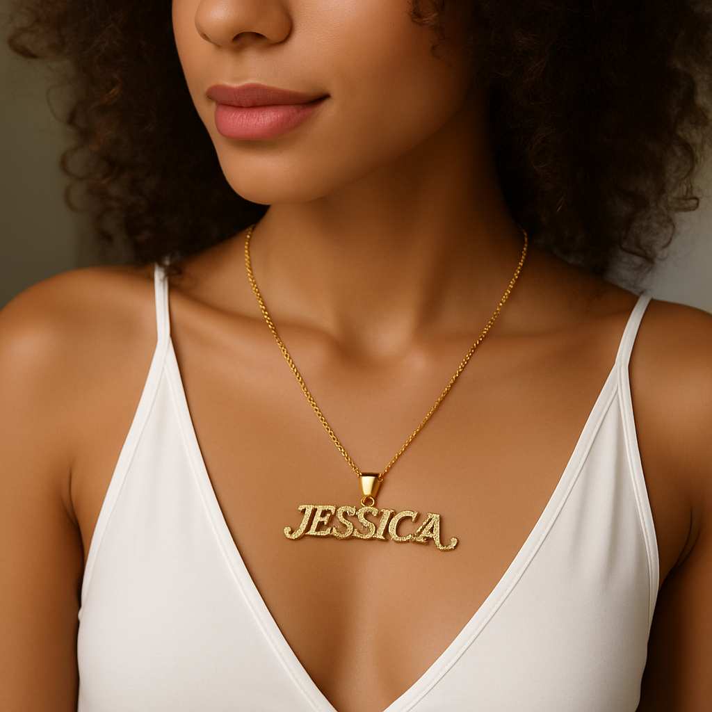 Cross-border Wish Europe And The United States New DIY Letter Pendant Necklace Personality Diamond Titanium Steel Clavicle Chain Women A Generation Of Hair Mood Royal