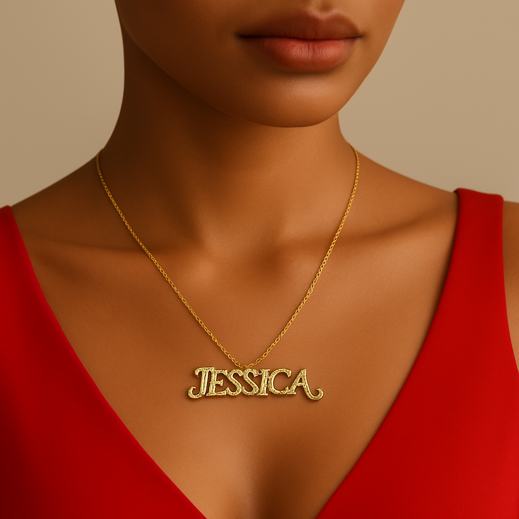 Cross-border Wish Europe And The United States New DIY Letter Pendant Necklace Personality Diamond Titanium Steel Clavicle Chain Women A Generation Of Hair Mood Royal