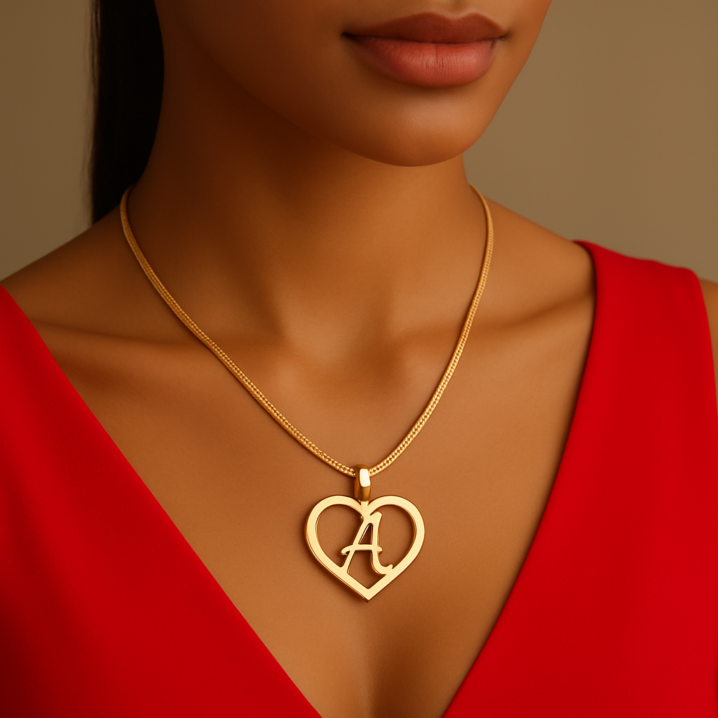Amazon Hot Style Stainless Steel DIY Letter Pendant Necklace European And American Fashion Simple Hollow Love Clavicle Chain For Women Mood Royal