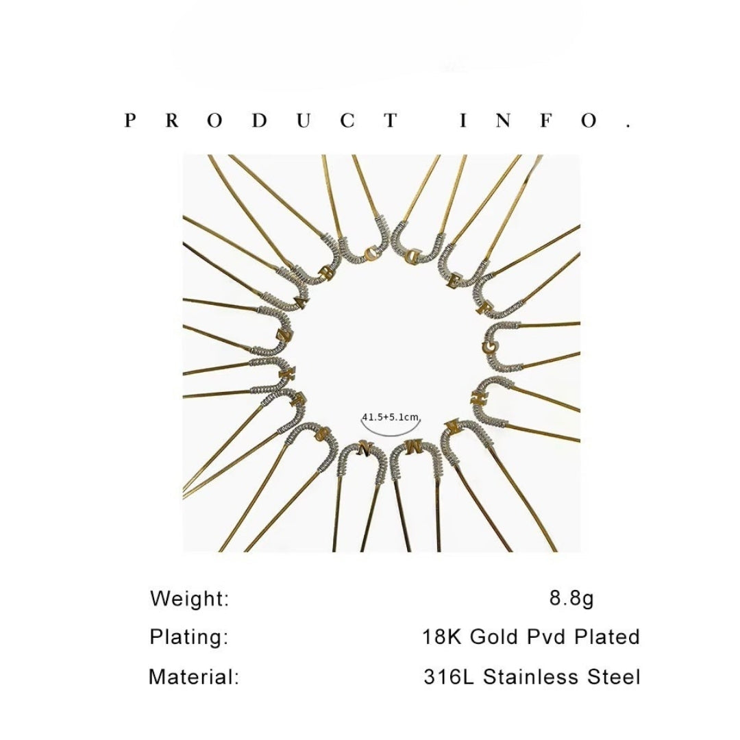 Fashionable And Personalized Light Luxury Style Titanium Steel Zircon Chain Inlaid With Glossy English Letters 18K Gold Ladies Necklace Clavicle Chain Mood Royal