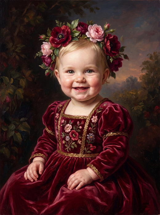 Deep Red Floral