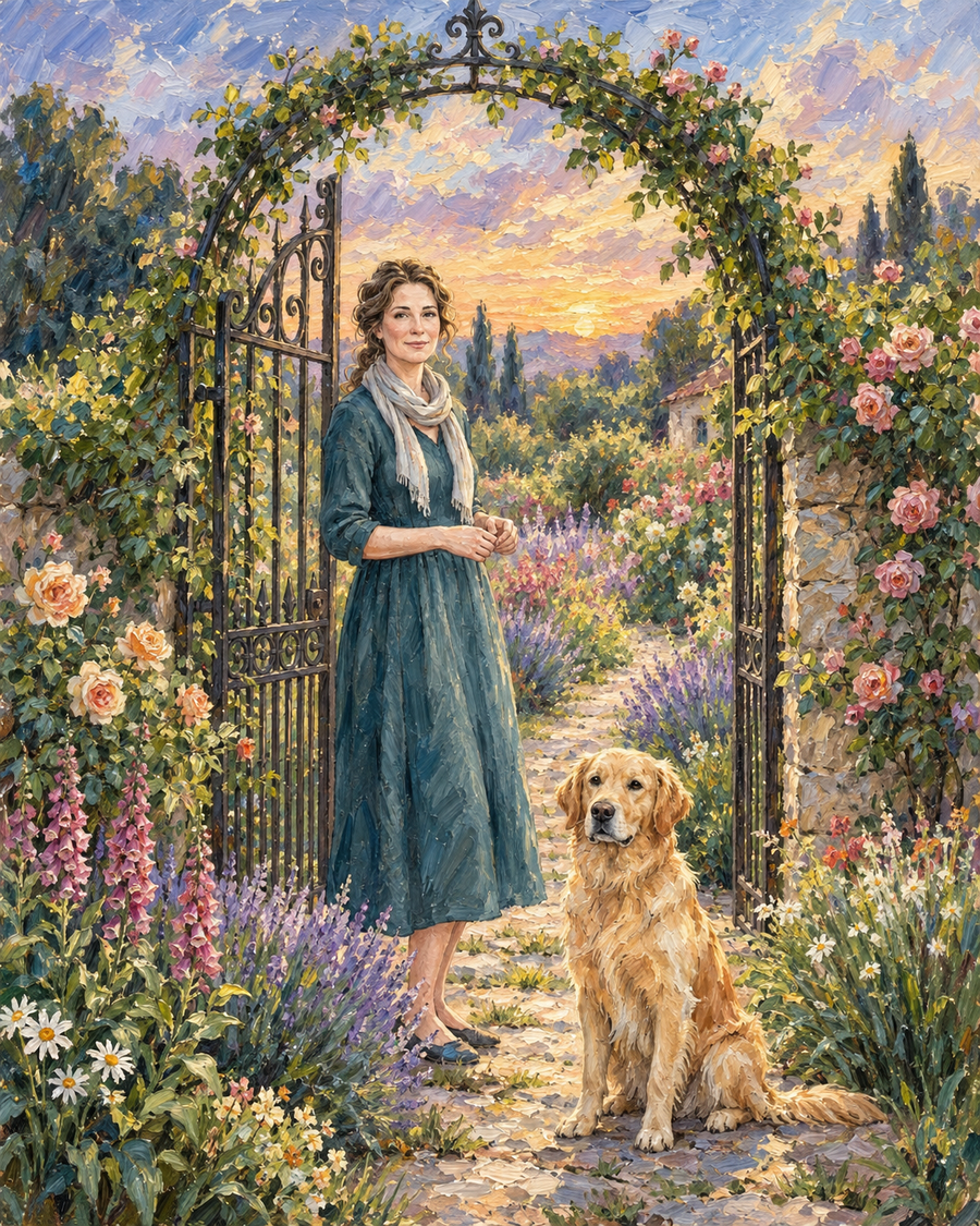 Garden Gateat Dusk