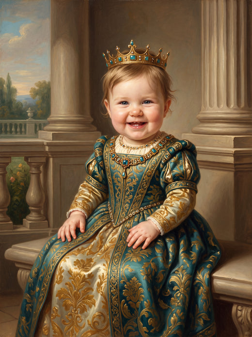 Teal Gold Queen