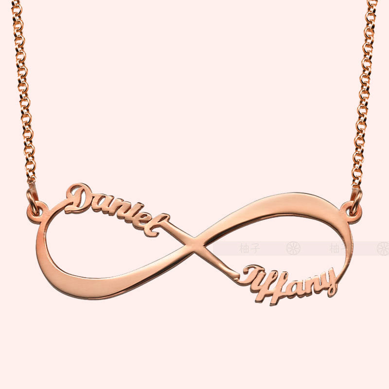 Spot Cross-border Unlimited Large Eight-character Diy Name Necklace Mother&#039;s Day Girlfriends Name Necklace Source Manufacturers Wholesale