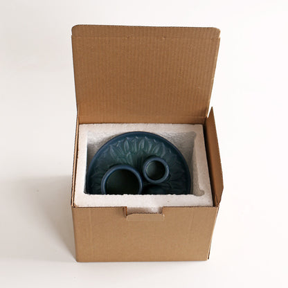 Morandi Color Candlestick Nordic Style Home Decoration Candle Holder Sage Decoration Holy Wood Tray