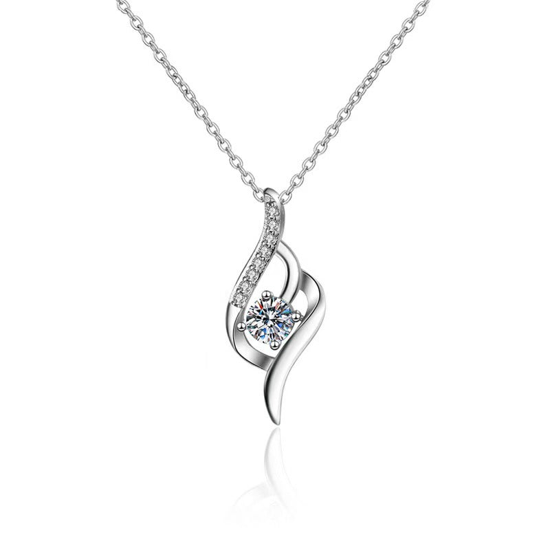Cross-border Amazon Hot Cupid Arrow Pear-shaped Drill Pendant Necklace For Women's Versatile High-end Collarbone Necklace