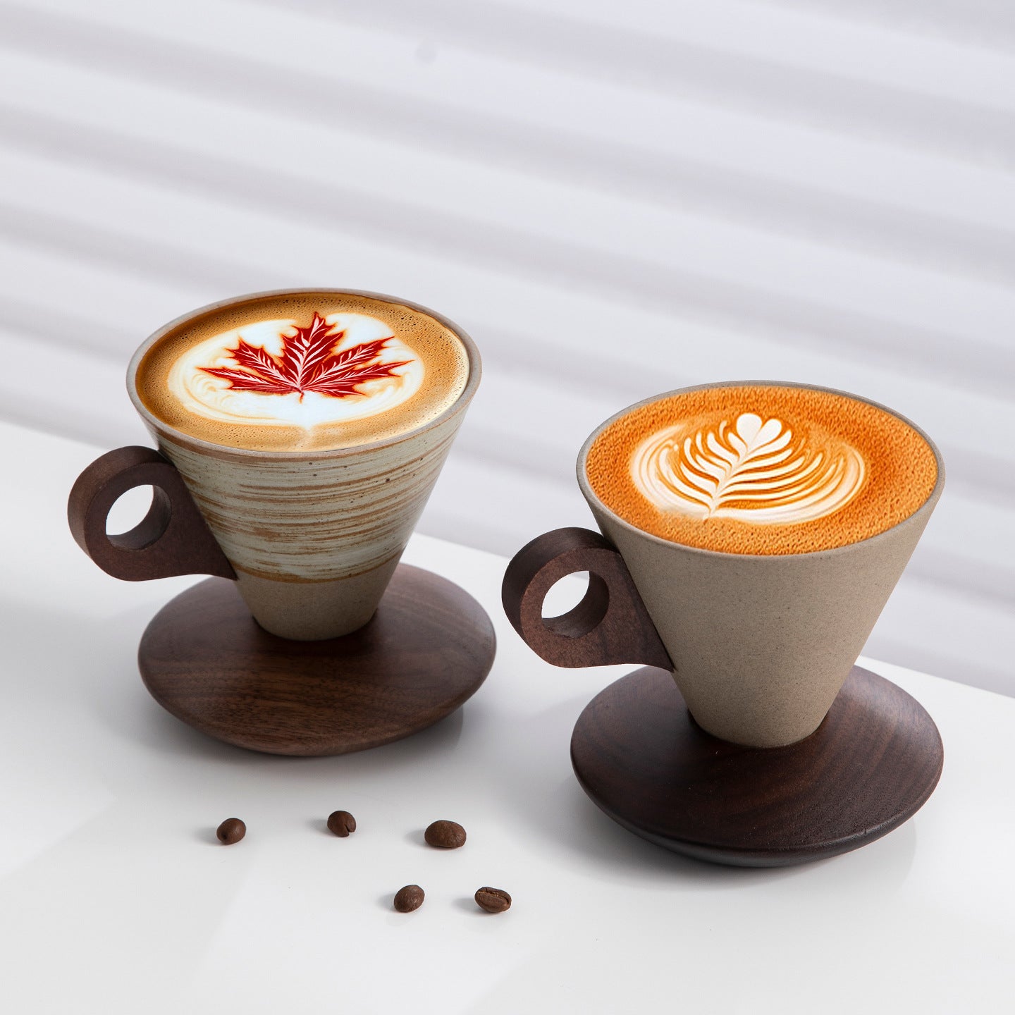 Belgian Serax Artist Co-branded Retro Stoneware Coffee Cup Funnel Mug Holding Niche Cold Brew