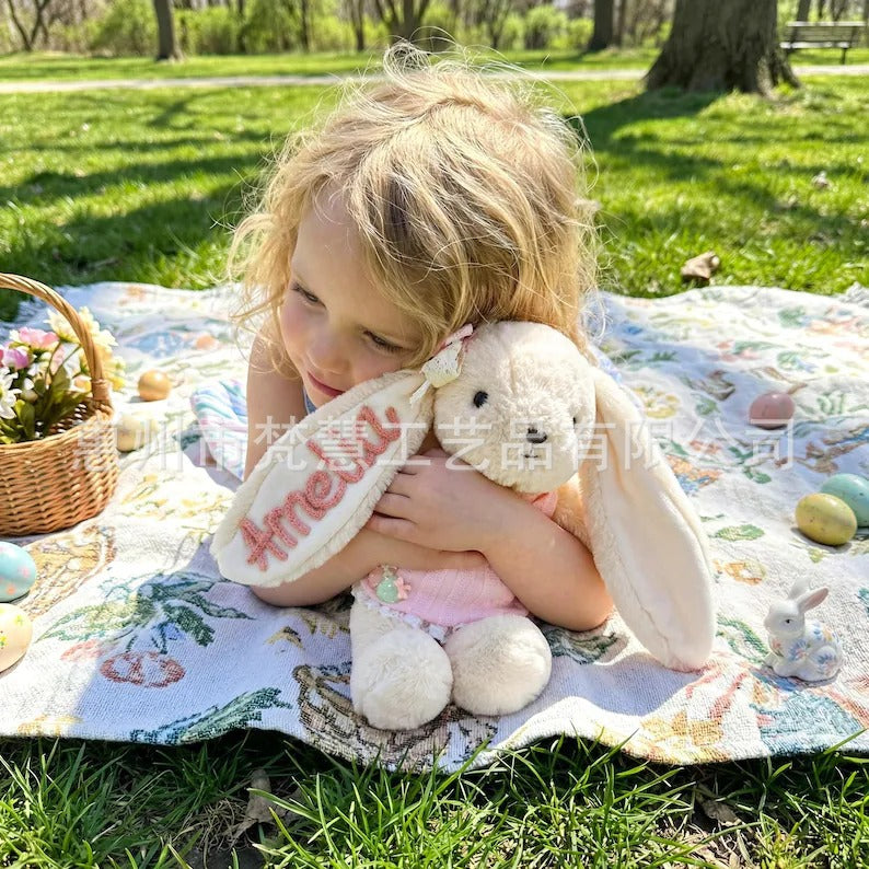Etsy Embroidered Name Annie Rabbit Plush Toy Comfort Companion Doll Children's Gift Popular Custom Name