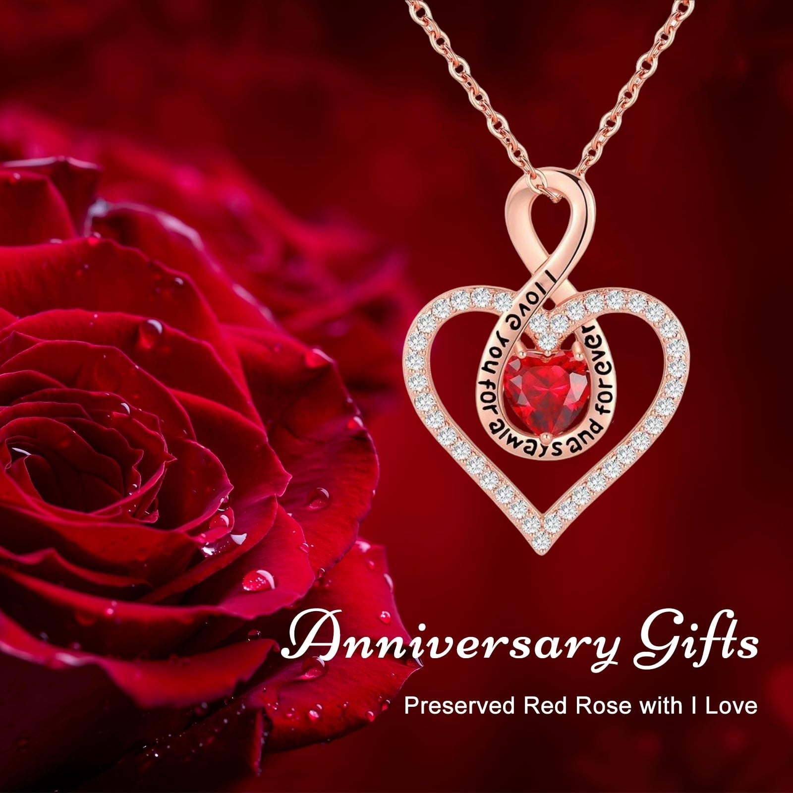 Amazon's New Love Unlimited Heart-shaped Pendant Necklace For Women Across Borders, Europe And The United States, Versatile And High-end Collarbone Necklace Decoration