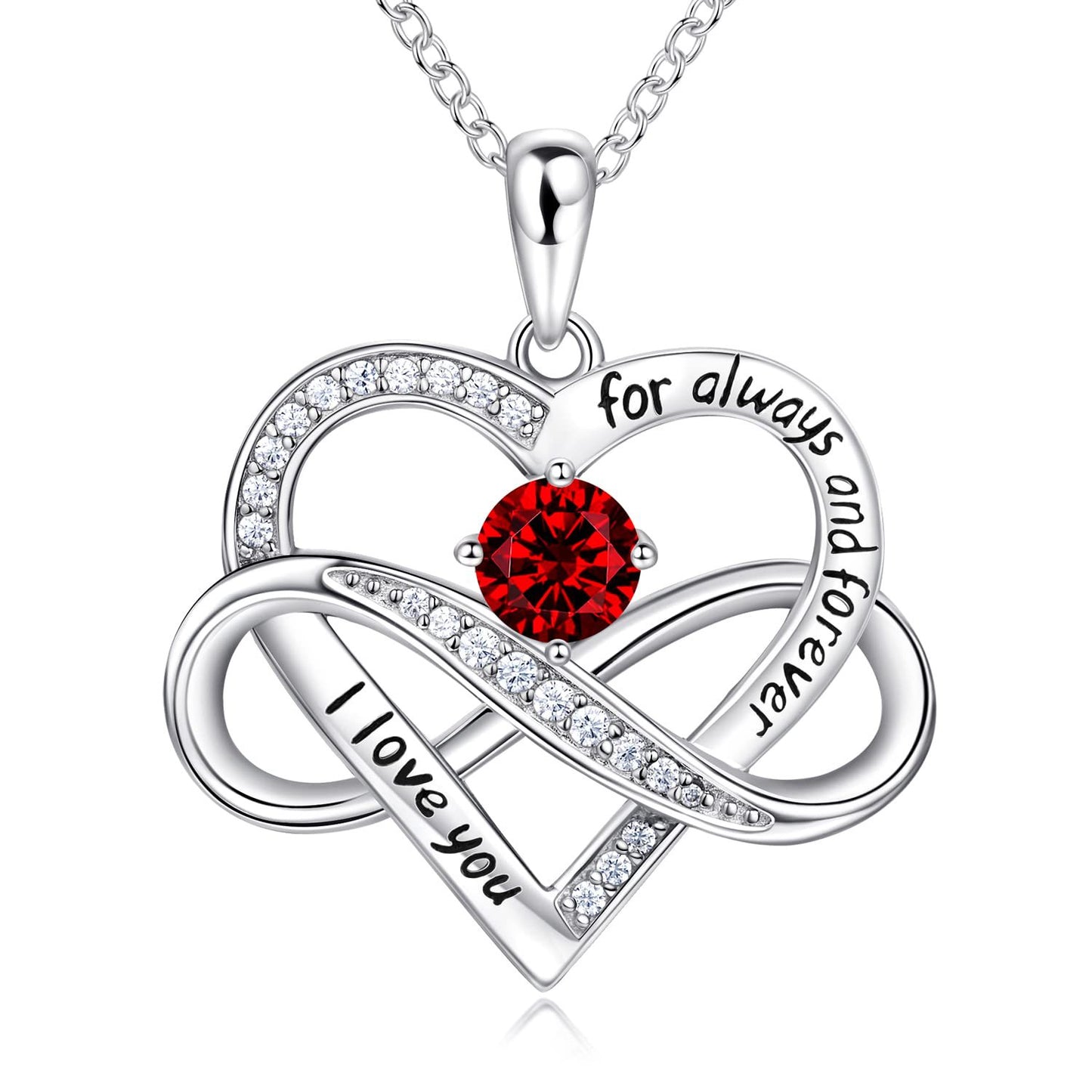 Cross-border Amazon New Hot Unlimited Loop Love Pendant Necklace Personalized Fashion High-end Collarbone Necklace