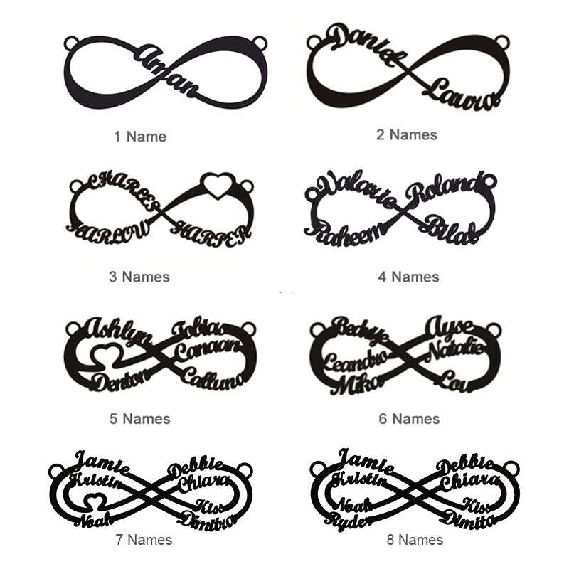 Spot Cross-border Unlimited Large Eight-character Diy Name Necklace Mother&#039;s Day Girlfriends Name Necklace Source Manufacturers Wholesale